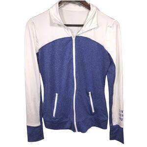 Women's Live Love Dream Fitted Athletic Blue & White Jacket